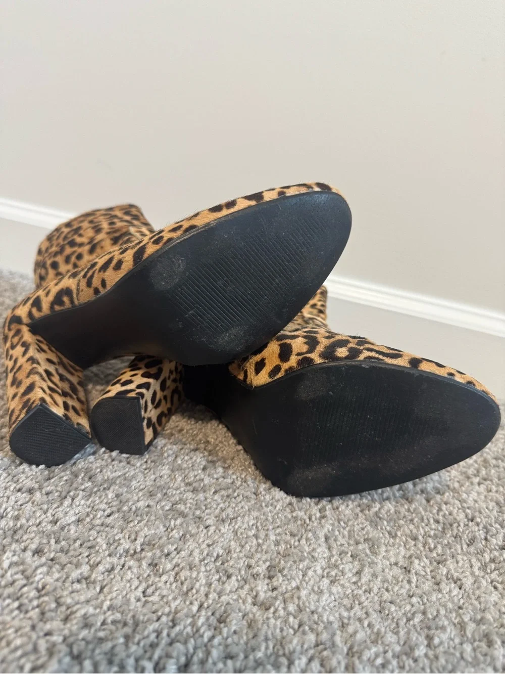 Steve Madden Leopard Cowhide Ankle Boots 7.5 - Picture 5 of 5